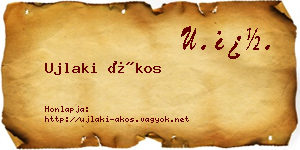 Ujlaki Ákos névjegykártya