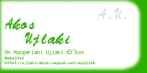 akos ujlaki business card